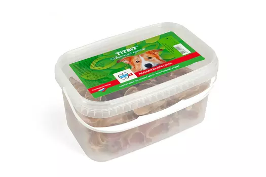 TiTBiT лакомств для собак Колечки из трахеи (в контейнере) (350 г)