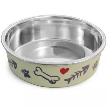 Triol металлическая нескользящая миска "Косточки" (0.15 л)