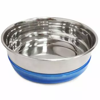 Triol миска металлическая с синей резинкой (0,3 л)