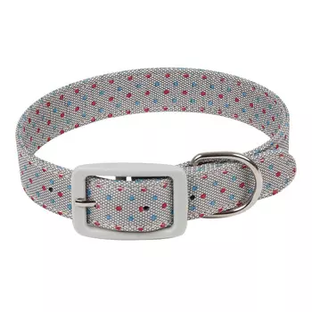 Triol ошейник тканевый для собак "Горошинки", серый (S)
