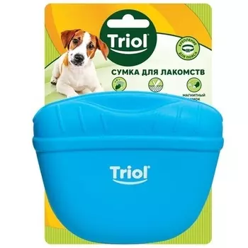 Triol сумка "Фитнес" для лакомств,голубая ,силиконовая (80 г)