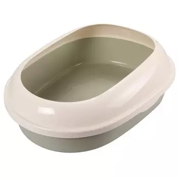 Triol туалет для кошек овальный с бортом, оливковый (792 г)