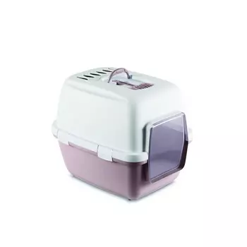 Туалет-домик Cathy Comfort с угольным фильтром и совочком, пудровый, 58х45х48 см (2,05 кг)