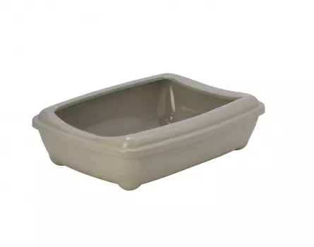 Moderna туалет-лоток большой с рамкой artist large + rim, 50х37х13, теплый серый (arist-o-tray + rim 50cm large) (600 г)