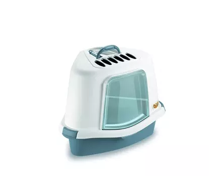 Туалет закрытый угловой Sprint Corner Plus, синий, 40х54х40 см (1,24 кг)