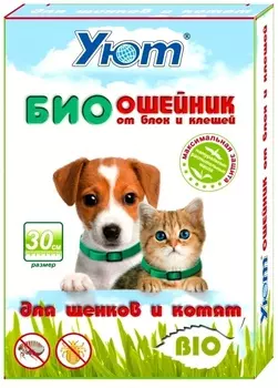 Уют bio Ошейник Уют от блох и клещей для котят и щенков, 30см (10 г)