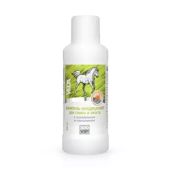 Веда шампунь-кондиционер для гривы и хвоста "Блеск и легкое расчесывание" с коллагеном и ланолином, концентрат (500 мл)