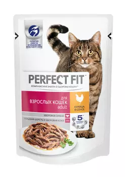 Влажный корм для взрослых кошек с курицей в соусе (85 г)