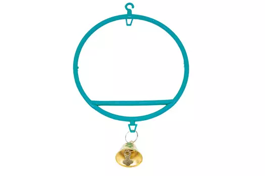 Yami-Yami качели для птиц "Кольцо" с колокольчиком (бирюз)