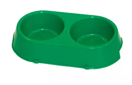 Yami-Yami миски двойная миска для собак пластиковая, 16,5 х 30см (189 г)