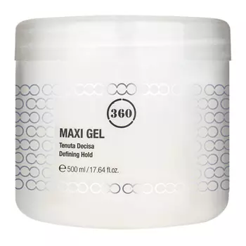 360 Гель для волос с сильной фиксацией Maxi Gel, 500 мл (360, Стайлинг)