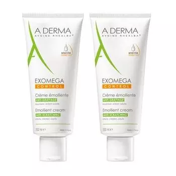 A-Derma Комплект Экзомега Control Смягчающий крем 2х200 мл (A-Derma, Exomega Control)
