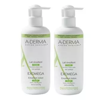 A-Derma Комплект Экзомега Control Смягчающий Лосьон 2х400 мл (A-Derma, Exomega Control)