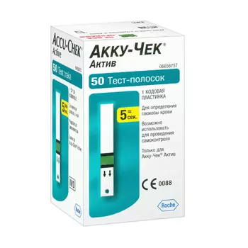 Accu-Chek Тест-полоски актив N50 (Accu-Chek, Active)