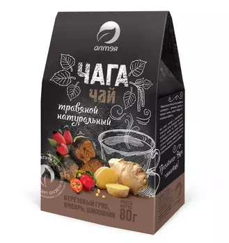 Алтэя Фиточай "Чага с имбирем и шиповником", 80 г (Алтэя, Травяные чаи)
