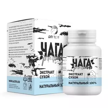 Алтэя Экстракт чаги, 60 капсул х 500 мг (Алтэя, Комплексы витаминов)