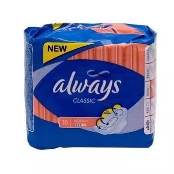 Always Прокладки Классик нормал 10 шт (Always, Classic)