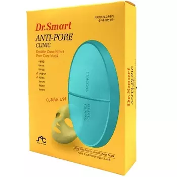 Angel Key Тканевая маска для ухода за порами лица с древесным углем Dr. Smart by Angel Key 10 шт (Angel Key, Уход)