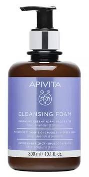 Apivita Очищающая пенка для лица и глаз с Оливой, Лавандой и Прополисом, 300 мл (Apivita, Cleansing)