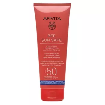 Apivita Солнцезащитное увлажняющее молочко для лица и тела SPF50, 200 мл (Apivita, Bee Sun Safe)