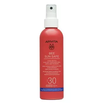 Apivita Солнцезащитный тающий ультра-легкий спрей для лица и тела SPF30, 200 мл (Apivita, Bee Sun Safe)