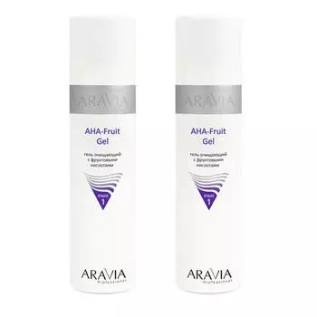Aravia Professional Комплект гель очищающий с фруктовыми кислотами AHA - Fruit Gel, 2 шт х 250 мл (Aravia Professional, Уход за лицом)