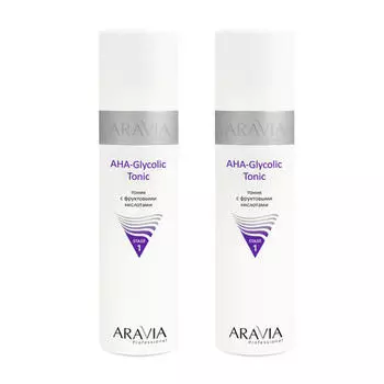 Aravia Professional Комплект тоник с фруктовыми кислотами AHA -Glycolic Tonic 2 шт х 250 мл (Aravia Professional, Уход за лицом)