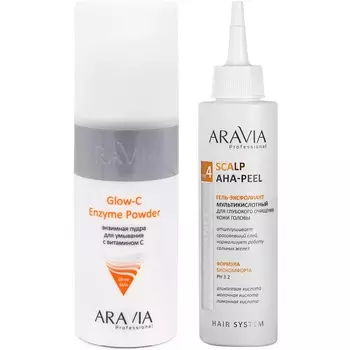 Aravia Professional Набор очищающий: энзимная пудра, 150 мл + гель-эксфолиант, 150 мл (Aravia Professional, Уход за лицом)