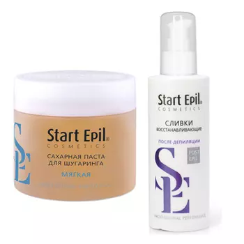 Aravia Professional Start Epil Комплект Сахарная паста для депиляции "Мягкая" 400 гр + Сливки восстанавливающие с витаминным компле (Aravia Professional, Spa Депиляция)