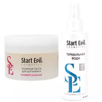 Aravia Professional Start Epil Комплект Паста для шугаринга "Универсальная", 200 гр + Термальная вода после депиляции, 160 мл (Aravia Professional, Spa Депиляция)
