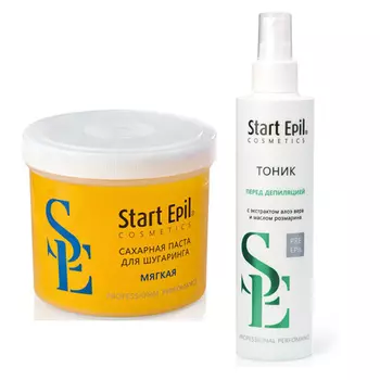 Aravia Professional Start Epil Комплект Сахарная паста для депиляции "Мягкая" 750 гр + Тоник перед депиляцией для чувствительной ко (Aravia Professional, Spa Депиляция)