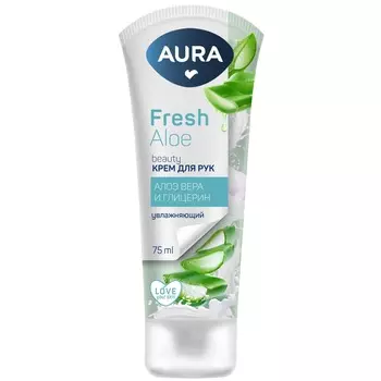 Aura Увлажняющий крем с глицерином и экстрактом алоэ для рук, 75 мл (Aura, Beauty)
