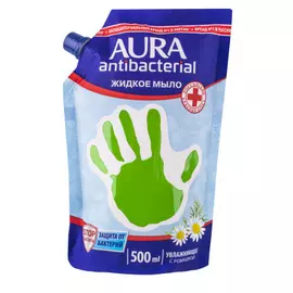 Aura Жидкое мыло с антибактериальным эффектом Ромашка дой-пак 500 мл (Aura, Жидкое мыло)