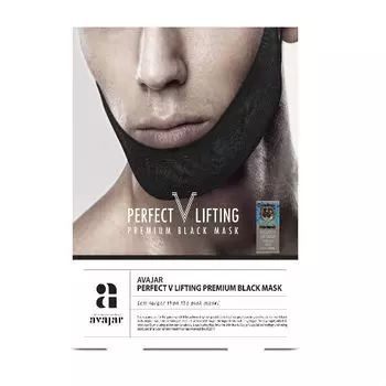 Avajar AVAJAR perfect V lifting premium black mask "Умная" мужская лифтинговая маска (черная) 1 шт (Avajar, Для лица)