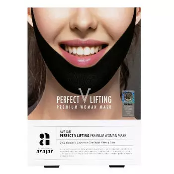 Avajar AVAJAR perfect V lifting premium woman black mask - "Умная" женская лифтинговая маска (черная) 1шт (Avajar, Для лица)