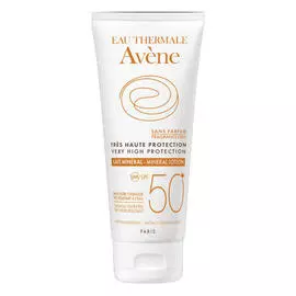 Avene Солнцезащитное молочко c минеральным экраном SPF 50, 100 мл (Avene, Suncare)