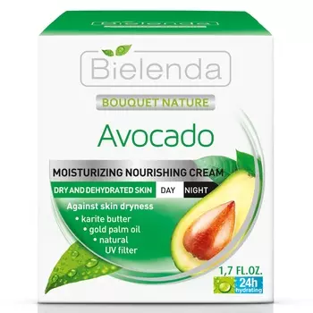 Bielenda Увлажняющий крем для лица день-ночь "Авокадо", 50 мл (Bielenda, Bouqet Nature)