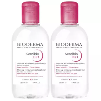 Bioderma Набор: мицеллярная вода H2O, 2х250мл (Bioderma, Sensibio)