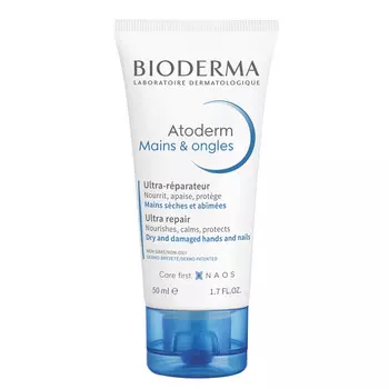 Bioderma Восстанавливающий крем для рук и ногтей, 50 мл (Bioderma, Atoderm)