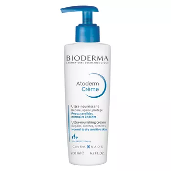 Bioderma Питательный увлажняющий крем для лица и тела, 200 мл (Bioderma, Atoderm)