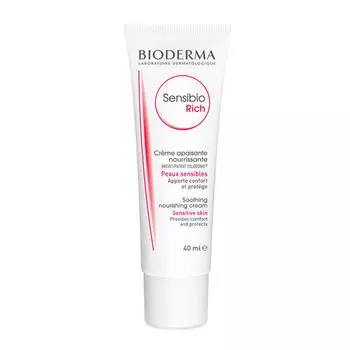Bioderma Увлажняющий крем Rich для сухой чувствительной кожи, 40 мл (Bioderma, Sensibio)