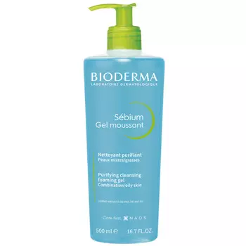 Bioderma Очищающий гель-мусс для жирной и проблемной кожи, 500 мл (Bioderma, Sebium)