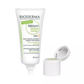 Bioderma Себиум Глобаль Cover Крем Оздоравливающий, маскирующий уход 30 мл + 2 г (Bioderma, Sebium (Bioderma, Sebium)