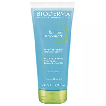 Bioderma Очищающий гель-мусс для жирной и проблемной кожи, 200 мл (Bioderma, Sebium)