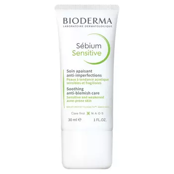 Bioderma Увлажняющий успокаивающий крем для проблемной кожи Sensitive, 30 мл (Bioderma, Sebium)