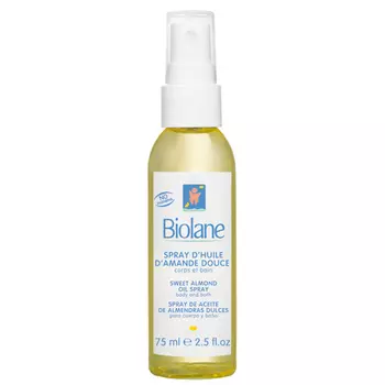 Biolane Нежное миндальное масло-спрей с витамином Е для детей с первых дней жизни, 75 мл (Biolane, Уход за детской кожей)