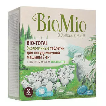 BioMio Таблетки для посудомоечной машины с эфирным маслом Эвкалипта, 30 шт (BioMio, Посуда)