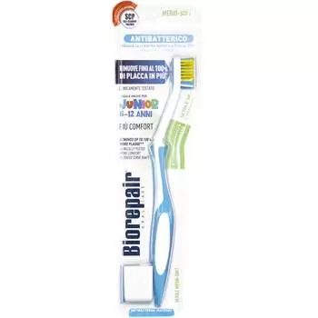 Biorepair Зубная щетка изогнутая детская, с 6 до 12 лет, средней мягкости (Biorepair, Уход за зубами)