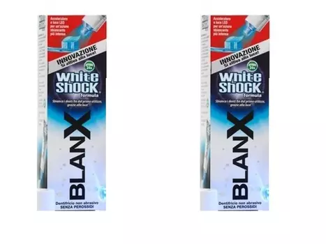 Blanx Набор Зубная паста отбеливающая Вайт шок со светдиодным активатором 50мл*2 штуки (Blanx, Специальный уход Blanx)