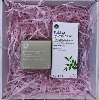Blithe Подарочный набор "Обновление и регенерация": маска для восстановления 70 мл + сыворотка 22 мл, 1 шт (Blithe, Сияй)
